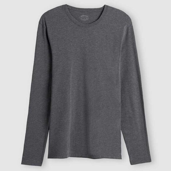 Superior Cotton Long Sleeve Top in Heathered Graphite Grey - Picture 4 of 6